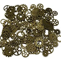 200 gramos surtidos de metal de bronce steampunk fabricación de joyas encantos Cog reloj rueda (200Gram- Bronce)
